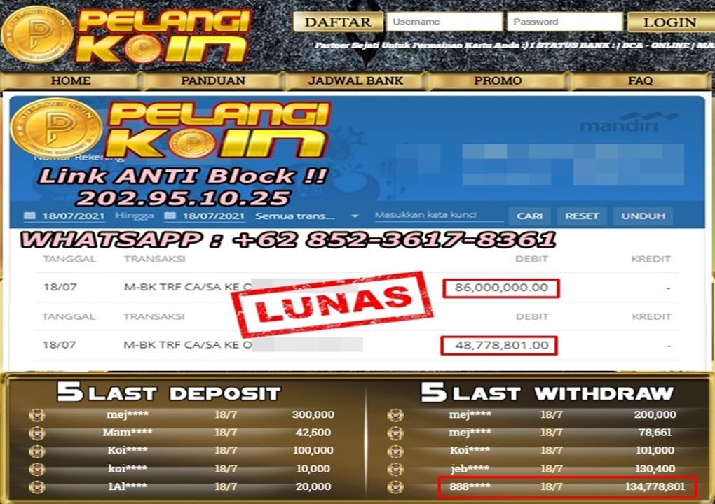Game Online penghasil Jutaan Rupiah yaitu PELANGI KOIN. 