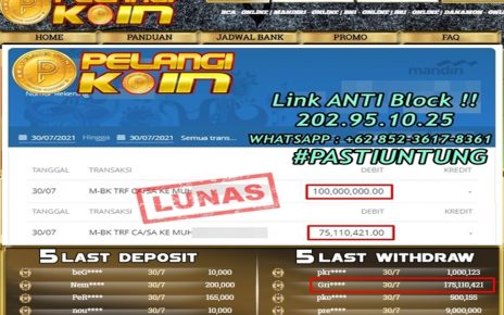 Jackpot 175 Juta Rupiah di Situs Pelangi Koin