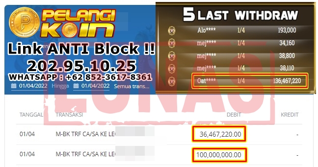 Jackpot Kemenangan 136Juta Cair Di Game BandarQ Pelangikoin